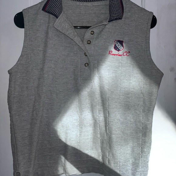 Vintage chic river view county club collard sweater vest size small - Picture 6 of 6